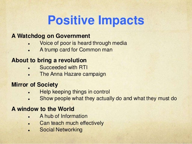 media effects examples impact of media on society essay